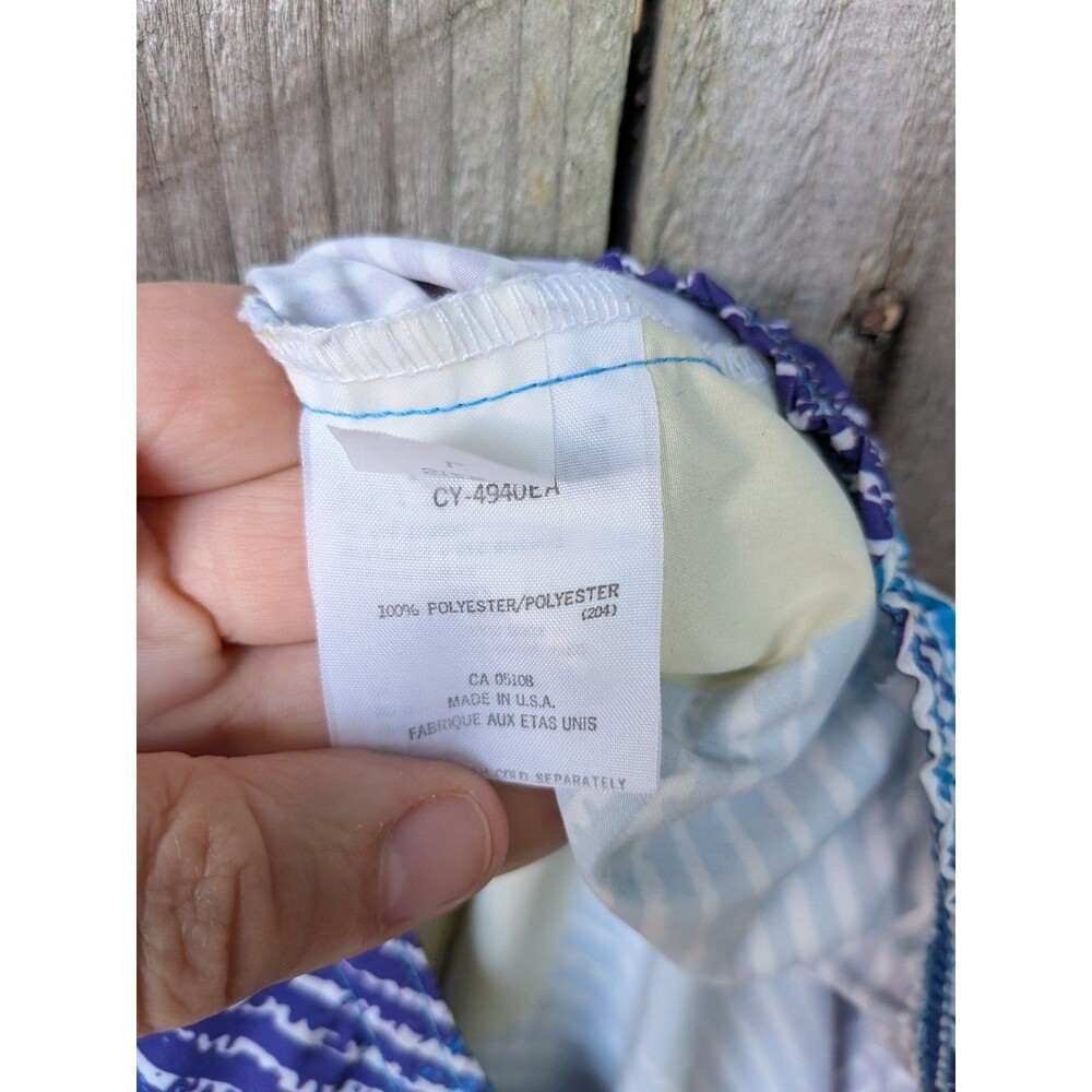 Vintage Descente Cycling Jacket Full Zip Large Blue Purple Geometric W@W! - Picture 7 of 8